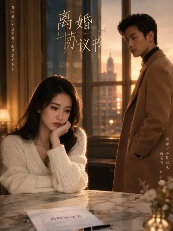 短剧《离婚协议签好了吗》甜宠题材竖屏海报封面